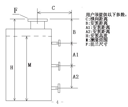 污水浮標液位計選型參數(shù)圖