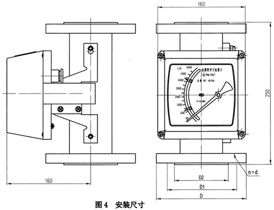 高精度金屬管轉(zhuǎn)子流量計(jì)外形圖一